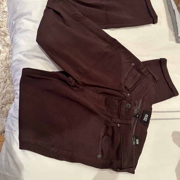 - Burgundy / Merlot Paige Denim - Picture 2 of 4